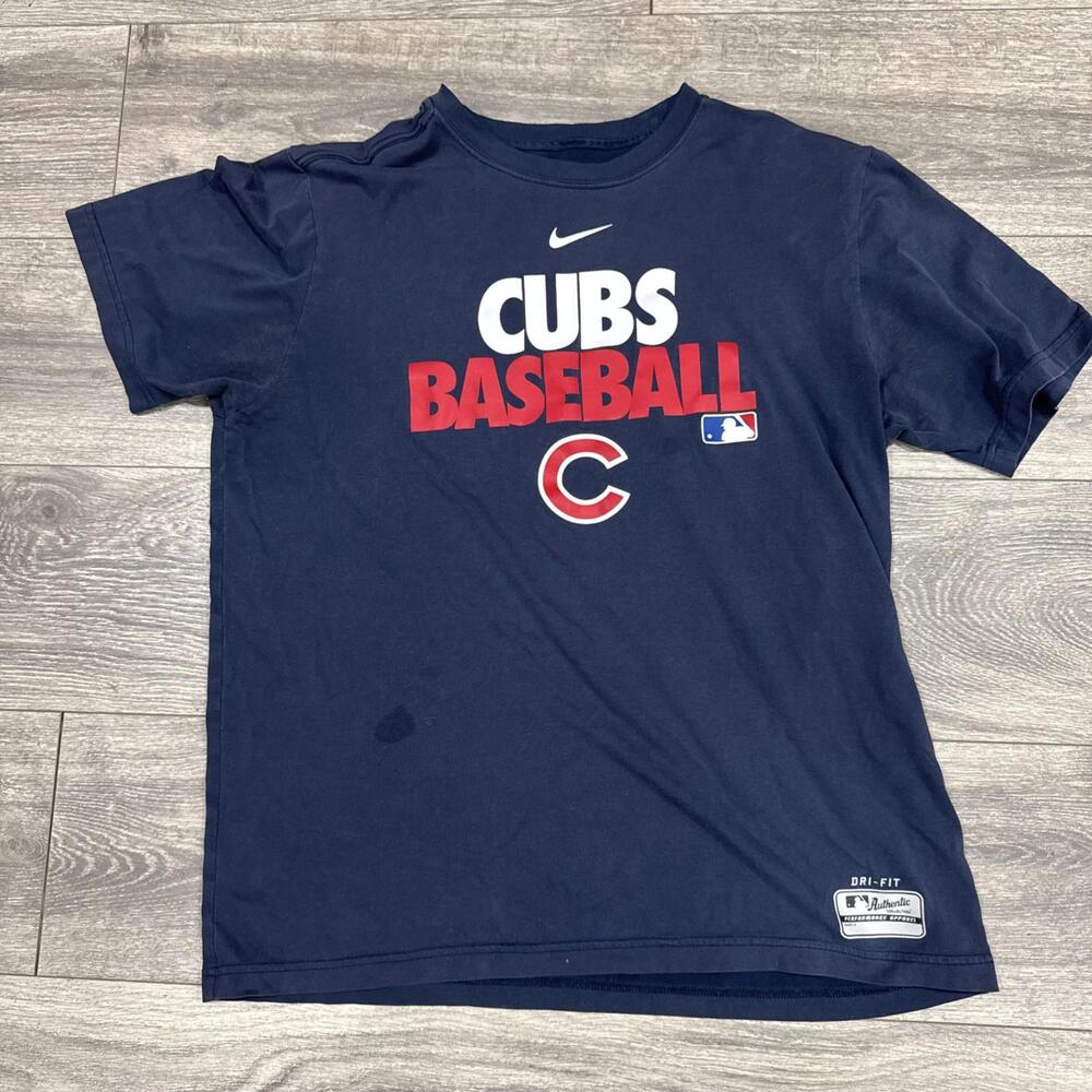Nike Chicago Cubs Men’s L Authentic Collection Performance Dri Fit T Shirt